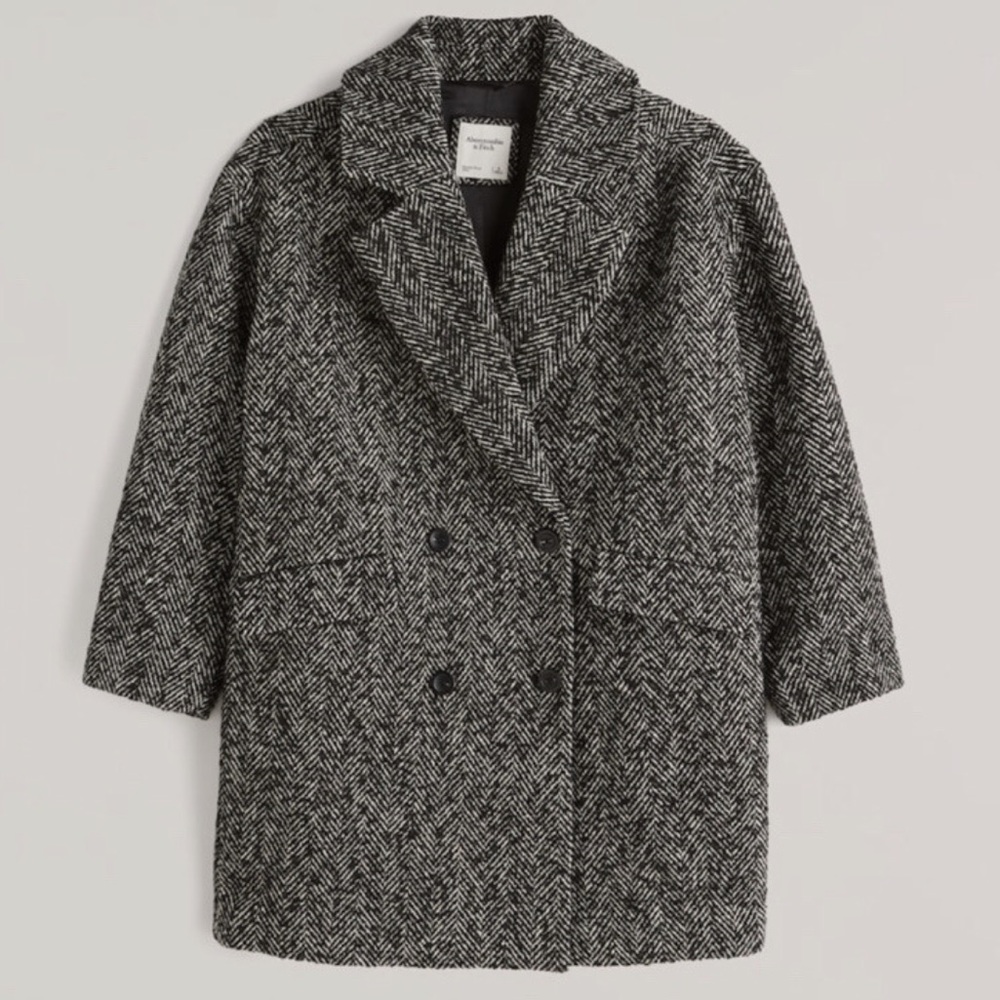 Abercrombie & Fitch Herringbone Pea Coat